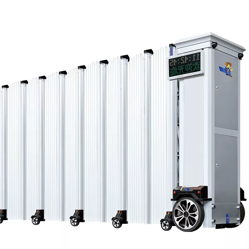 High-End Electric Retractable Gate | Trackless Aluminum Sliding/Folding Gate.