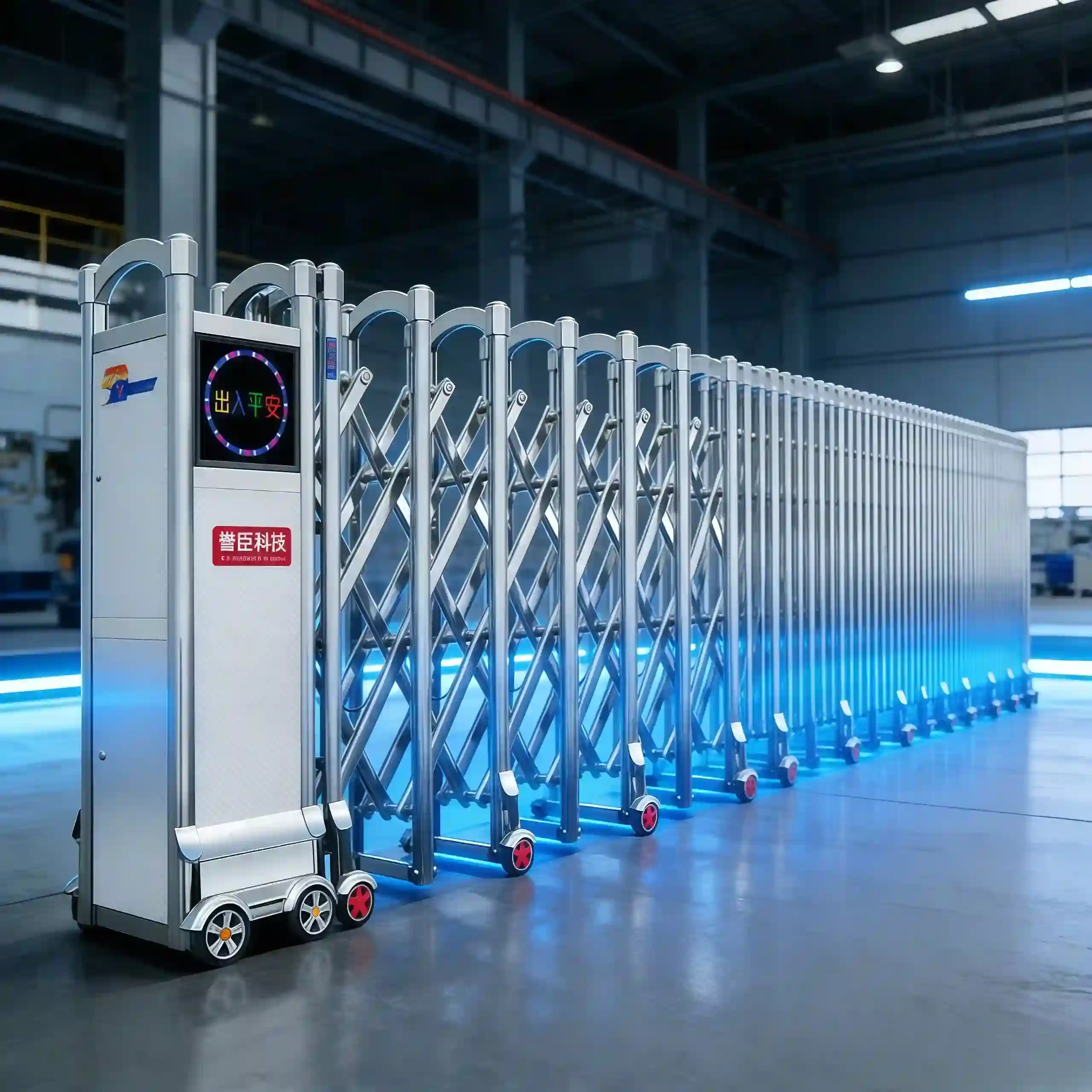 Automatic Stainless Steel Retractable Gate | Industrial Electric Security Gate