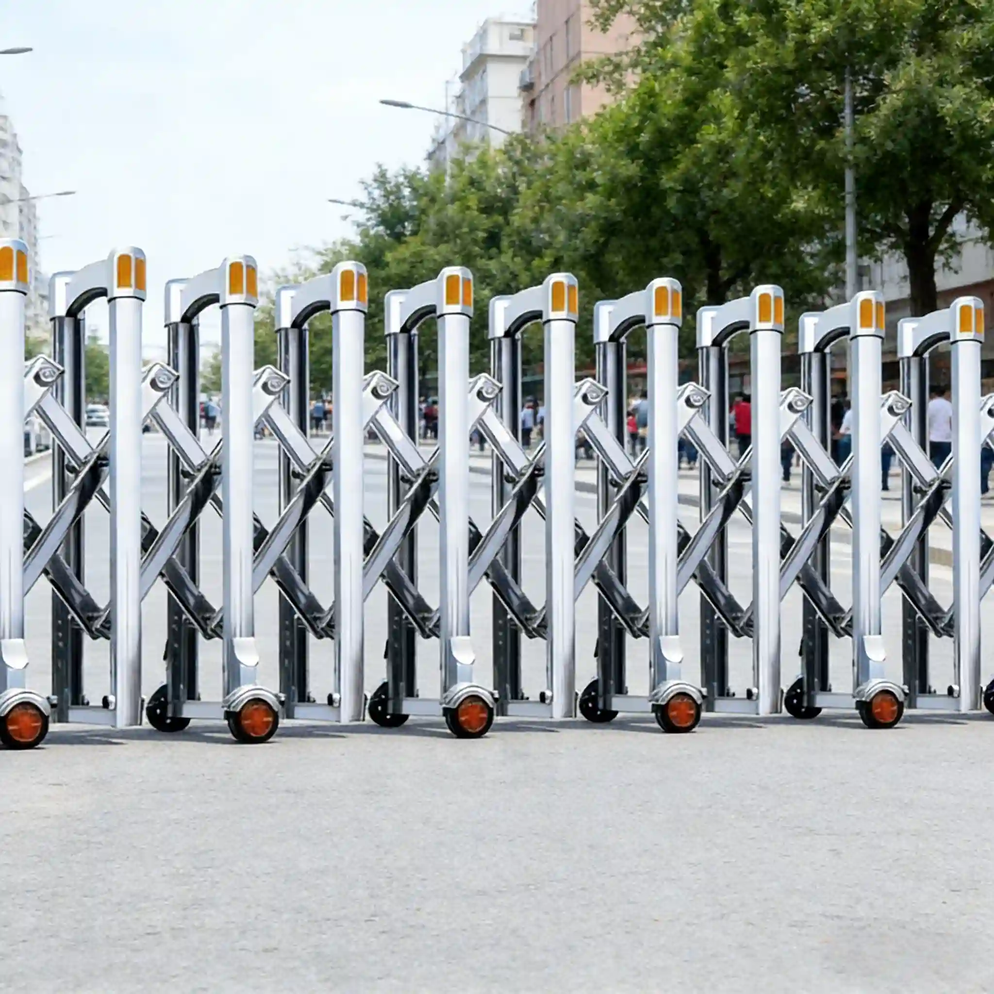 Stainless Steel Expandable Barriers for Traffic Control