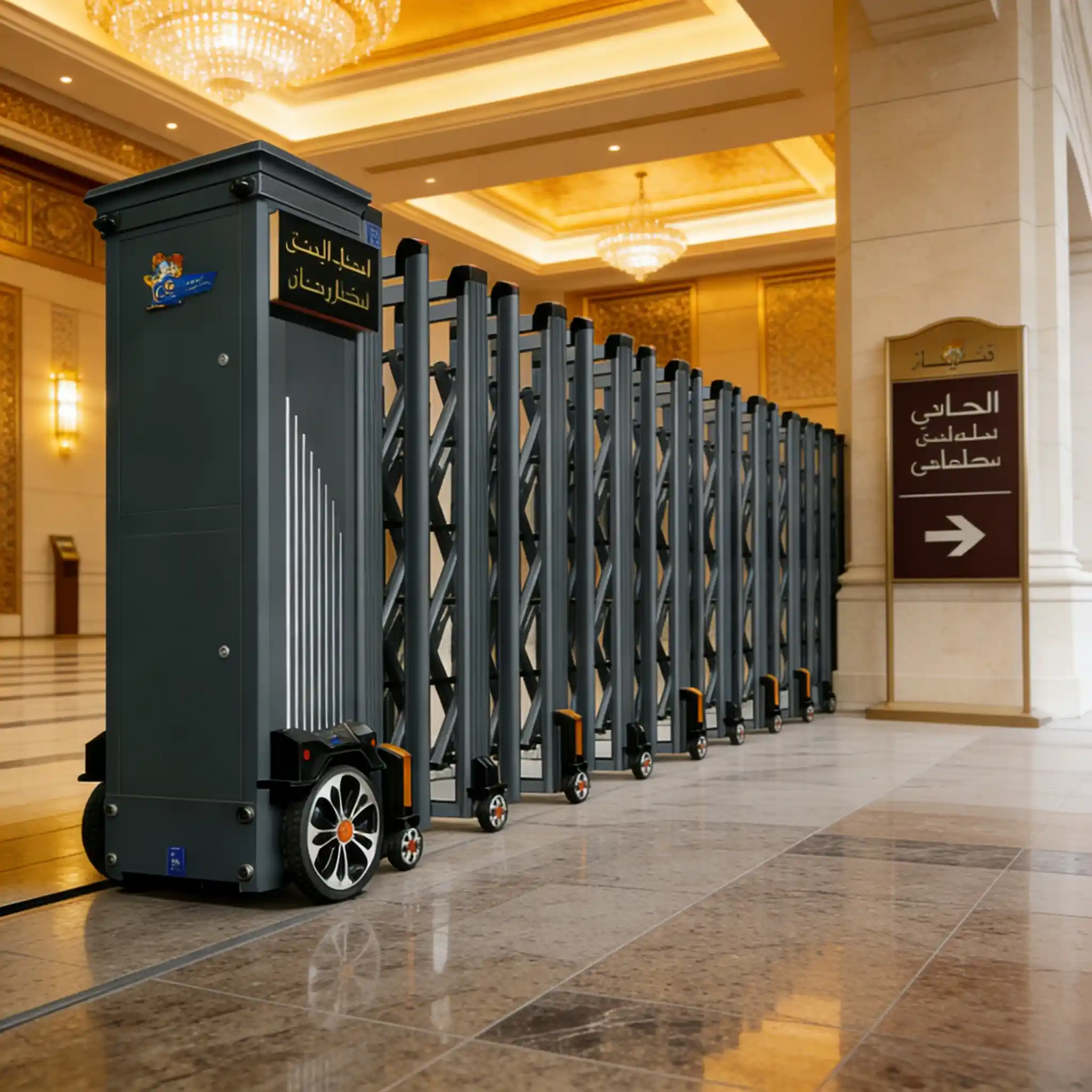 Heavy Duty Aluminum Electric Telescopic Gate for Industrial Use