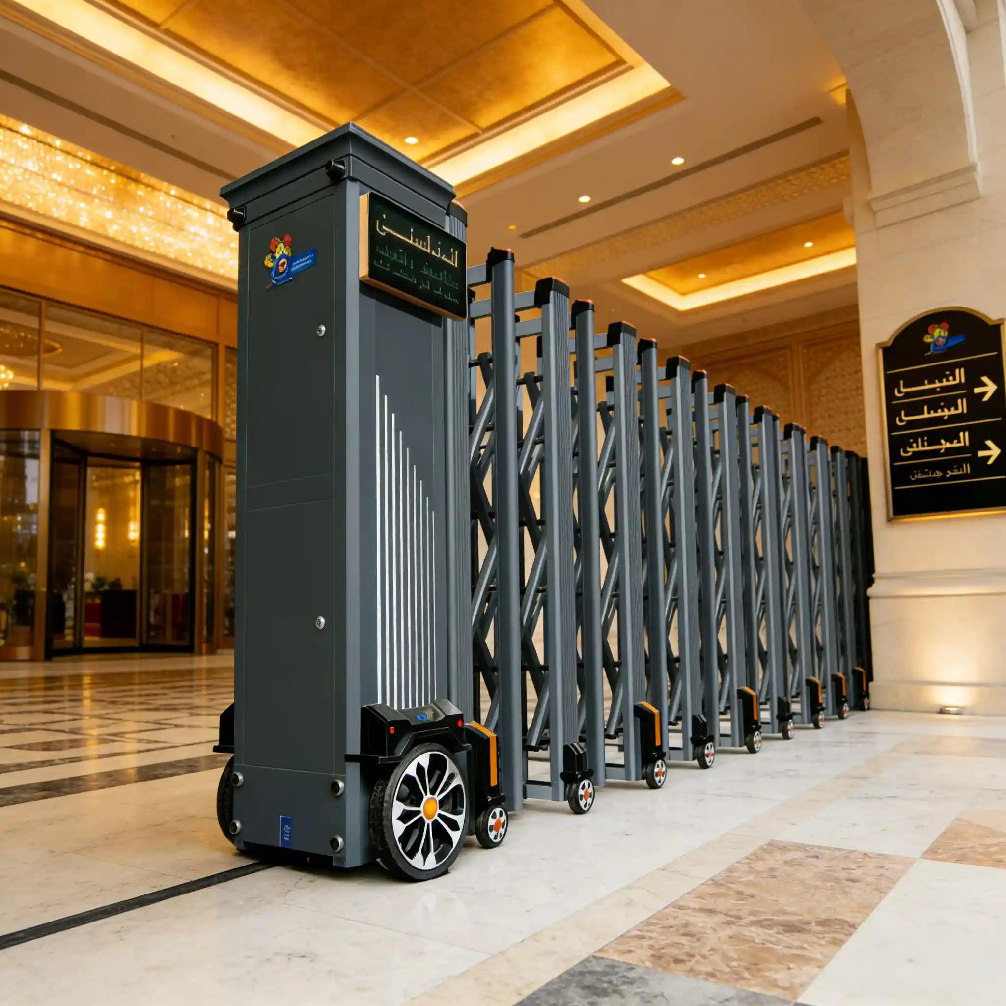 Heavy Duty Aluminum Electric Telescopic Gate for Industrial Use