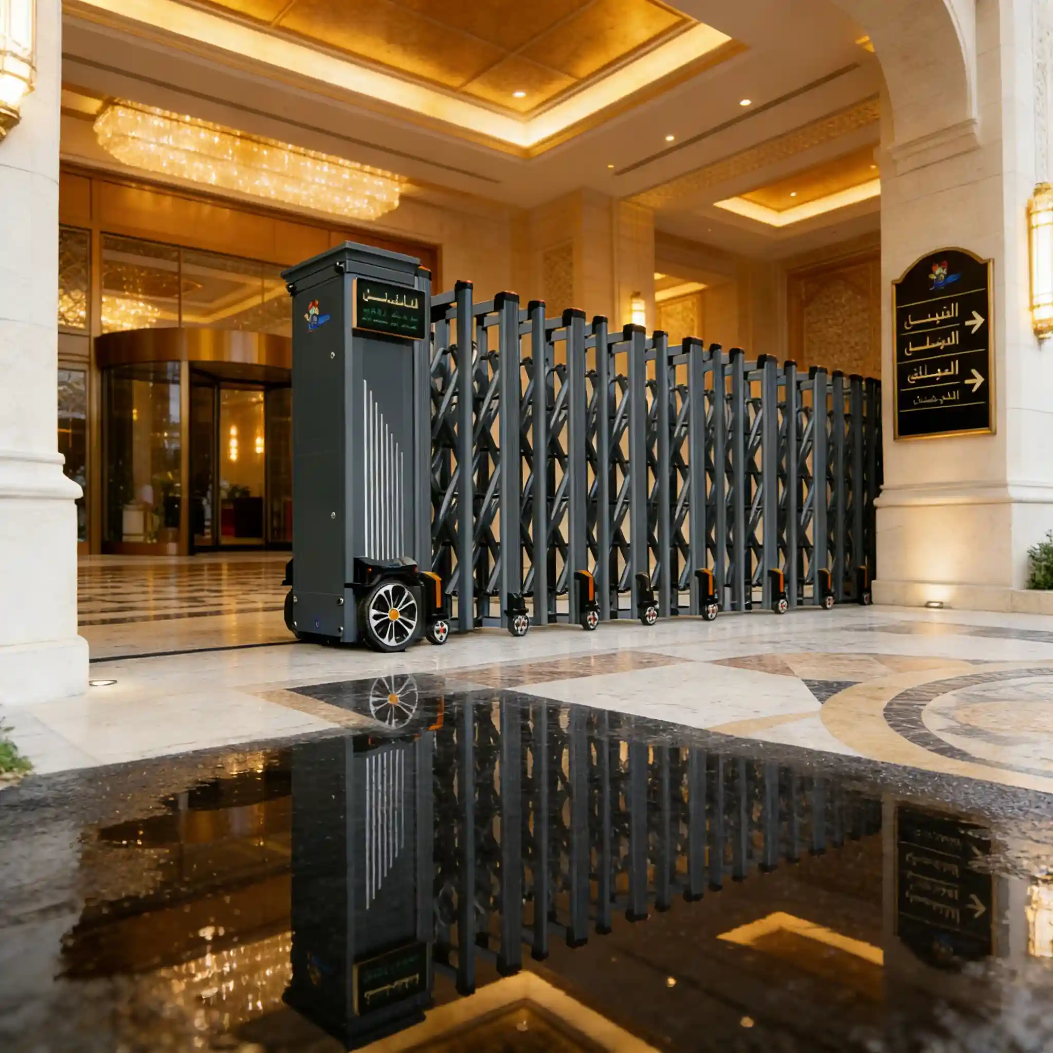 Heavy Duty Aluminum Electric Telescopic Gate for Industrial Use