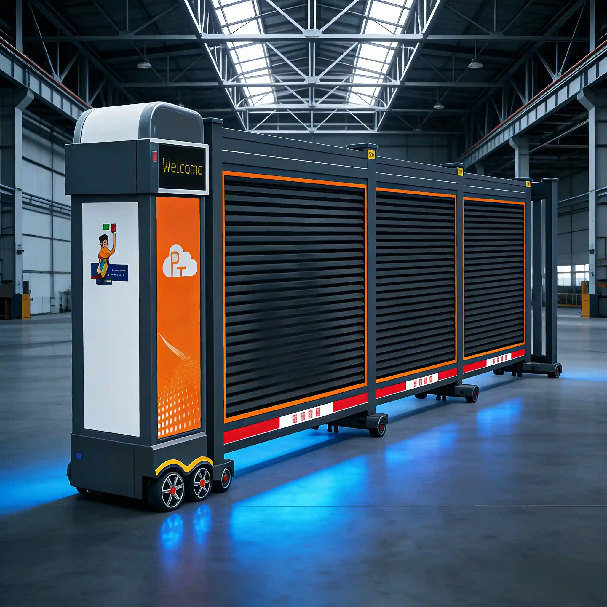 Industrial Telescopic Sliding Gate for Commercial & Public Entrances