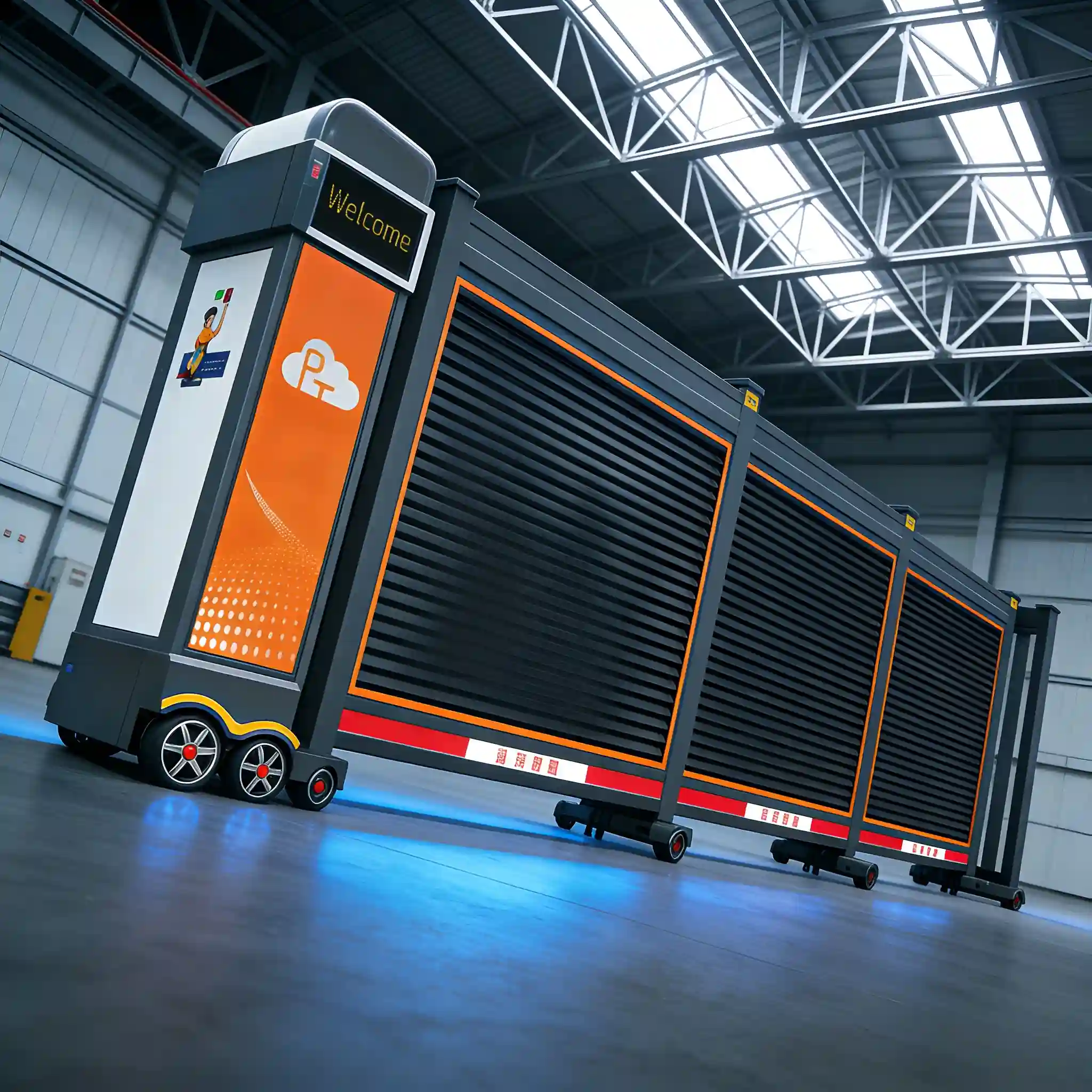 Industrial Telescopic Sliding Gate for Commercial & Public Entrances