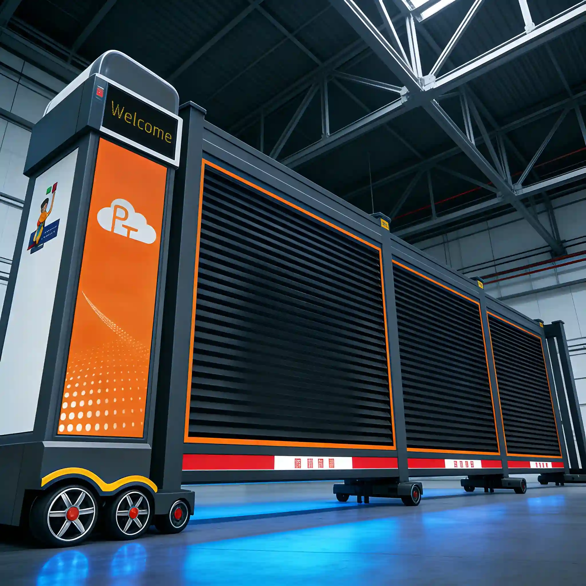 Industrial Telescopic Sliding Gate for Commercial & Public Entrances