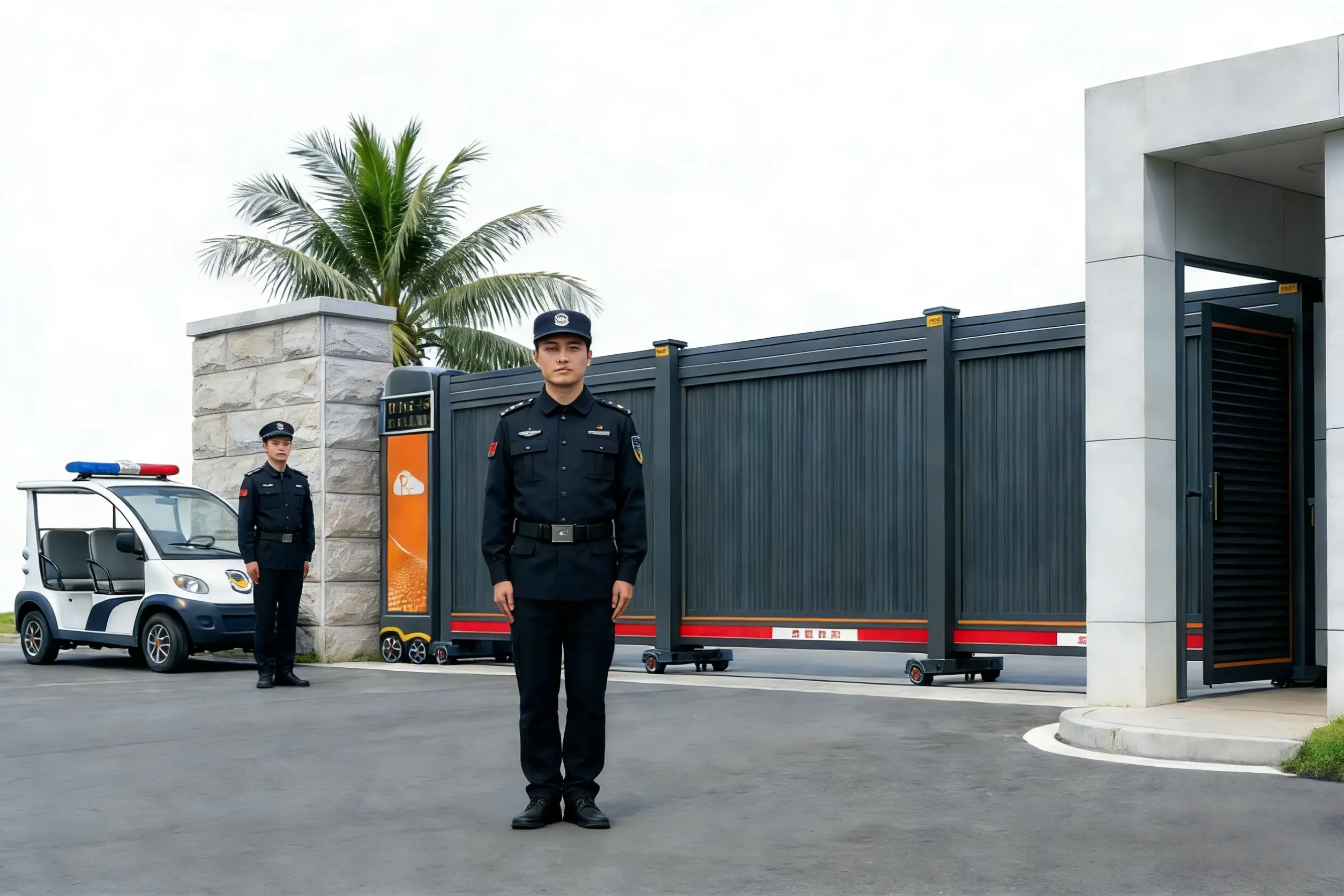 Industrial Full Panel Telescopic Sliding Gate