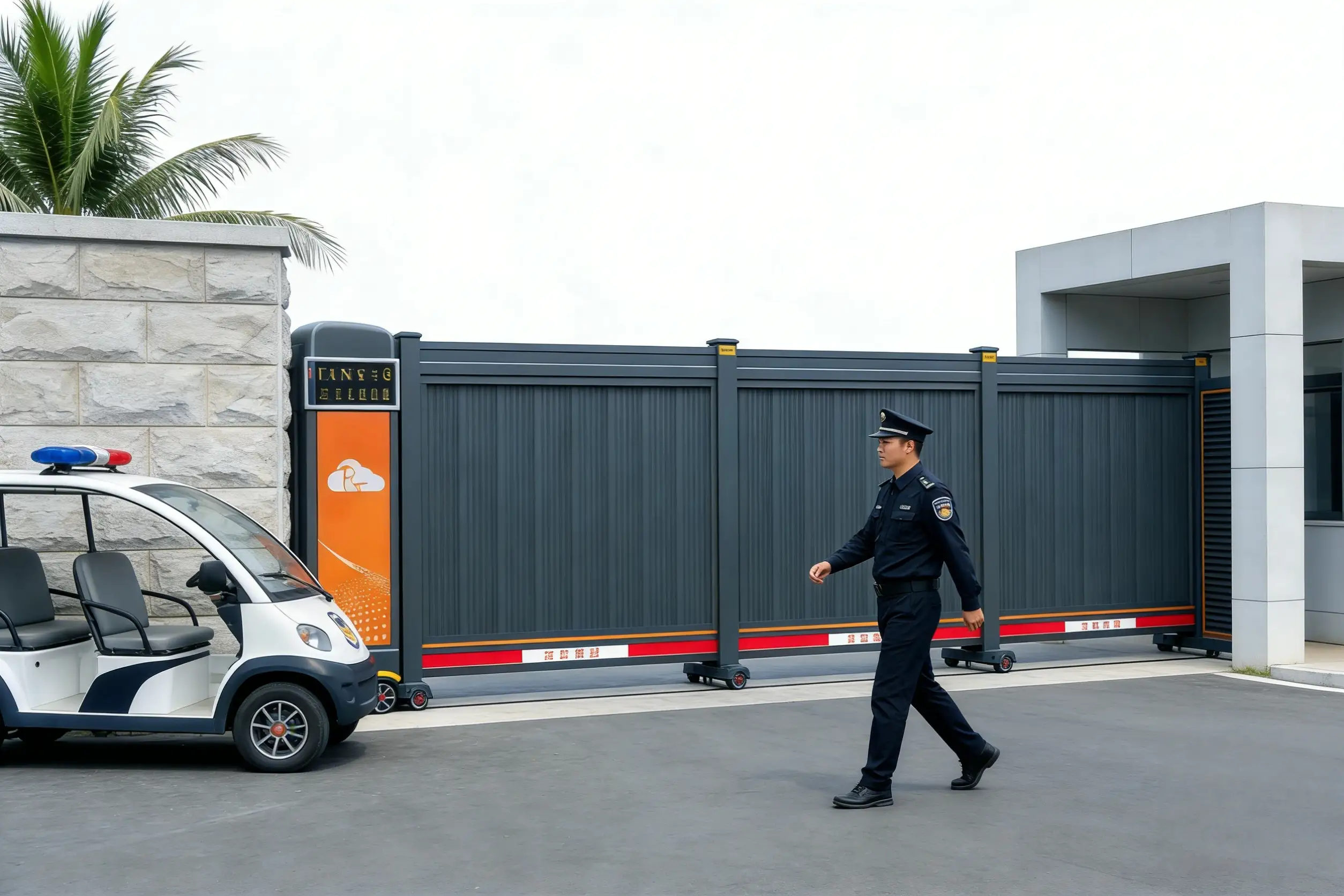 Industrial Full Panel Telescopic Sliding Gate