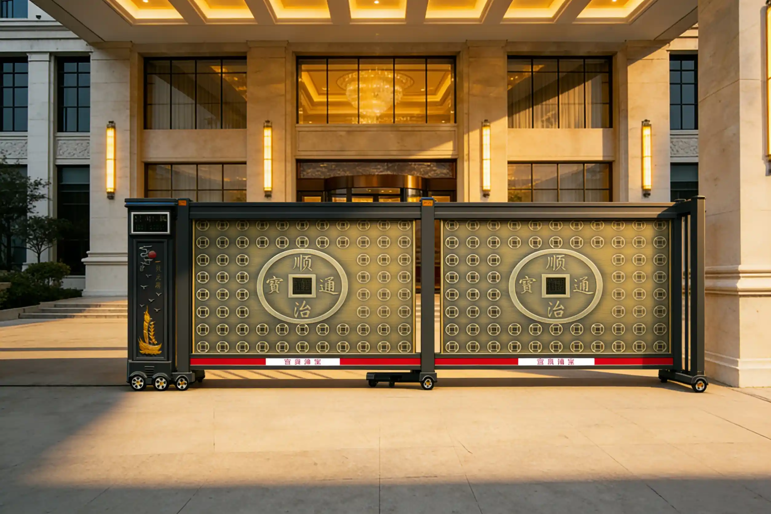 Industrial Decorative Automatic Telescopic Sliding Gate