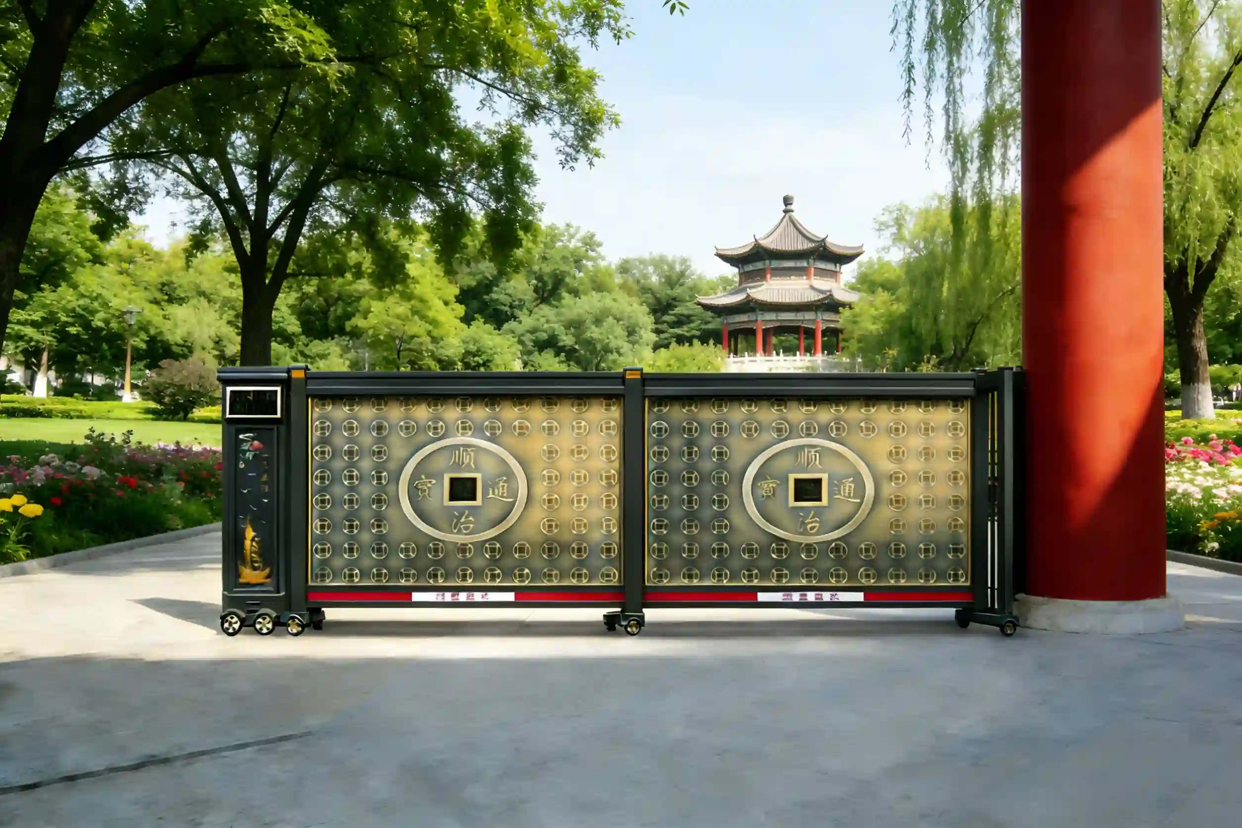 Industrial Decorative Automatic Telescopic Sliding Gate