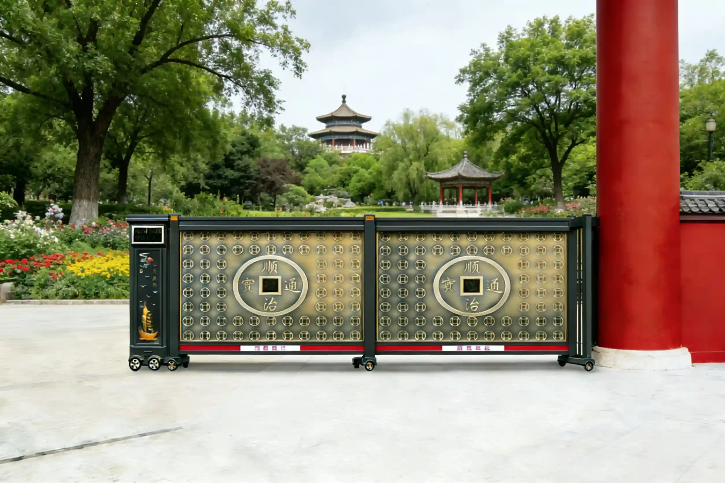 Industrial Decorative Automatic Telescopic Sliding Gate