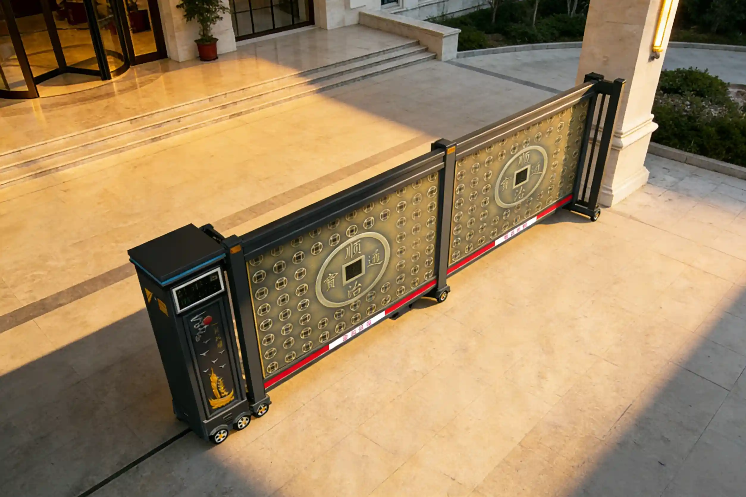 Industrial Decorative Automatic Telescopic Sliding Gate