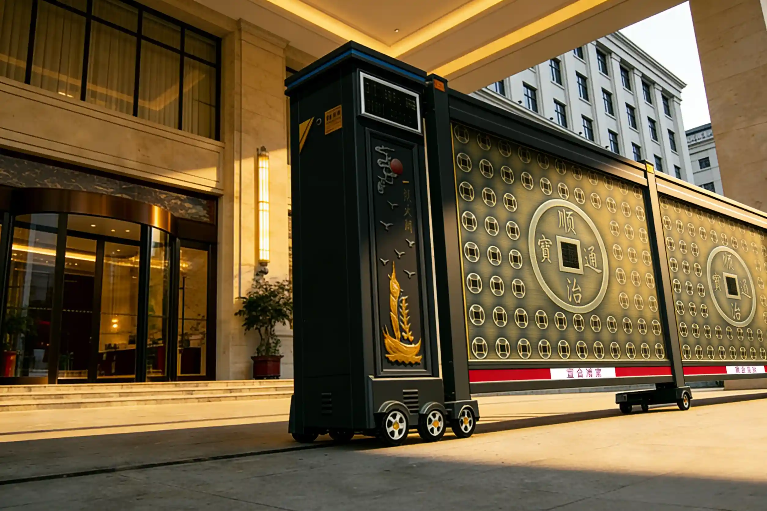 Industrial Decorative Automatic Telescopic Sliding Gate