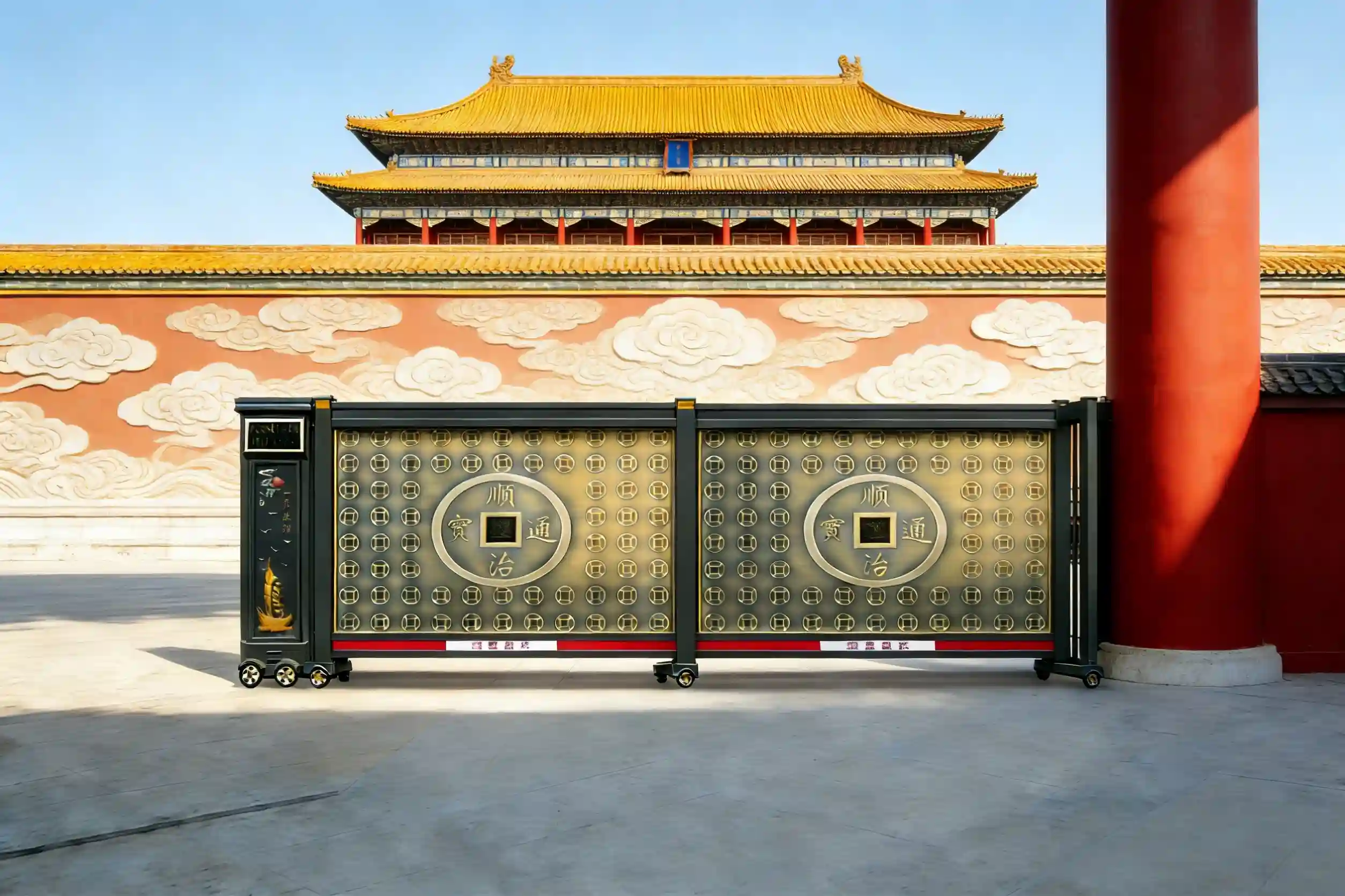 Industrial Decorative Automatic Telescopic Sliding Gate