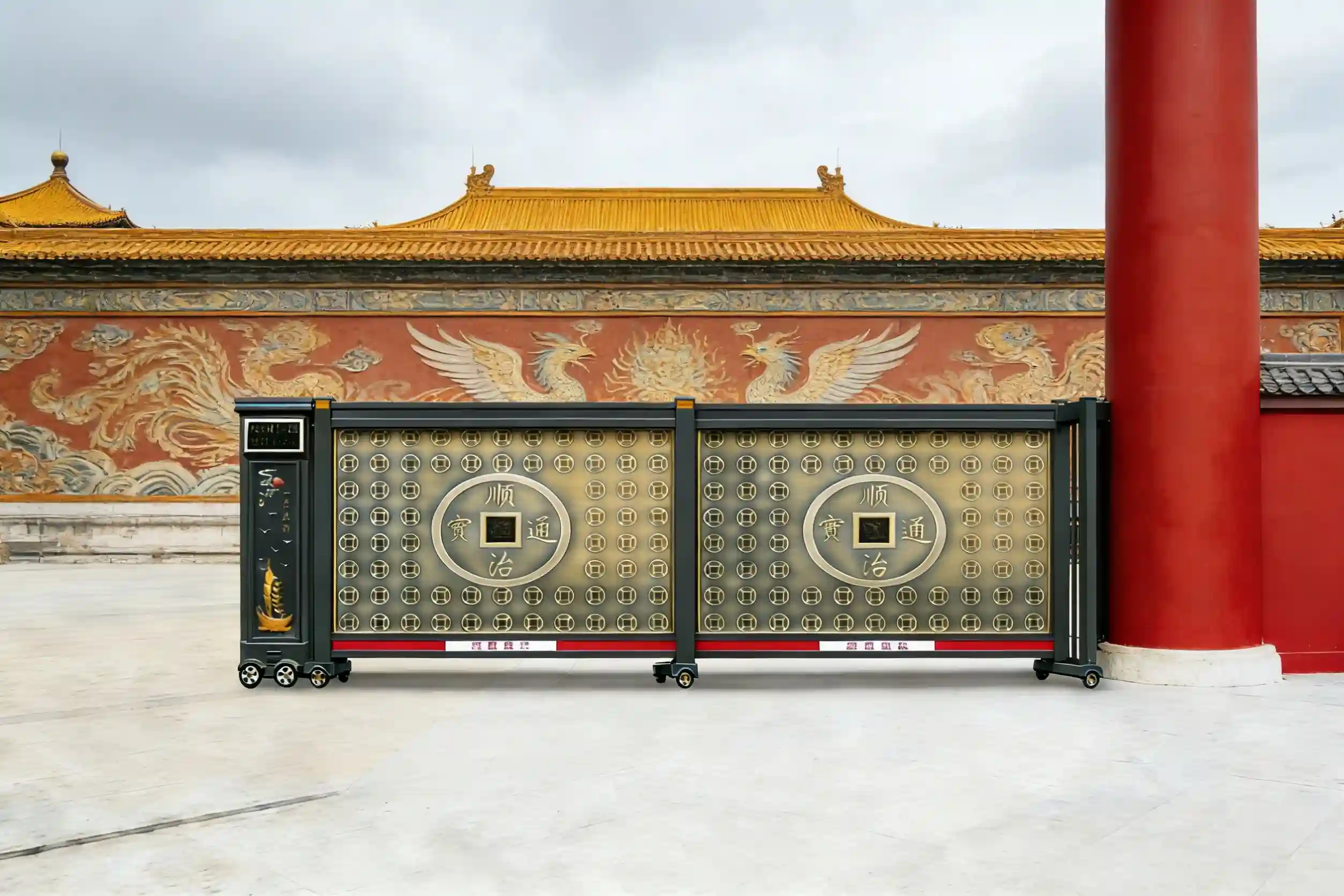 Industrial Decorative Automatic Telescopic Sliding Gate