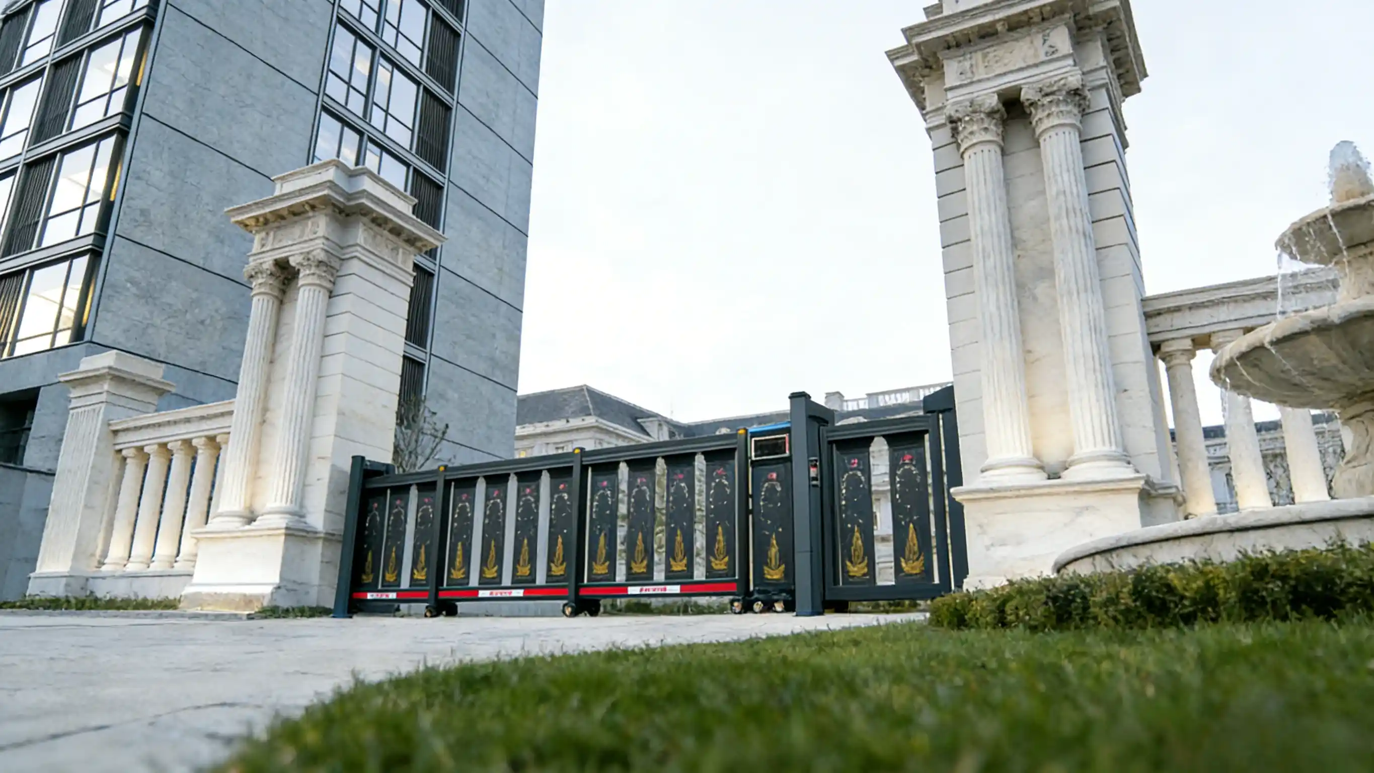 Heavy-Duty Sectional Sliding Automatic Gate for Industrial Facilities