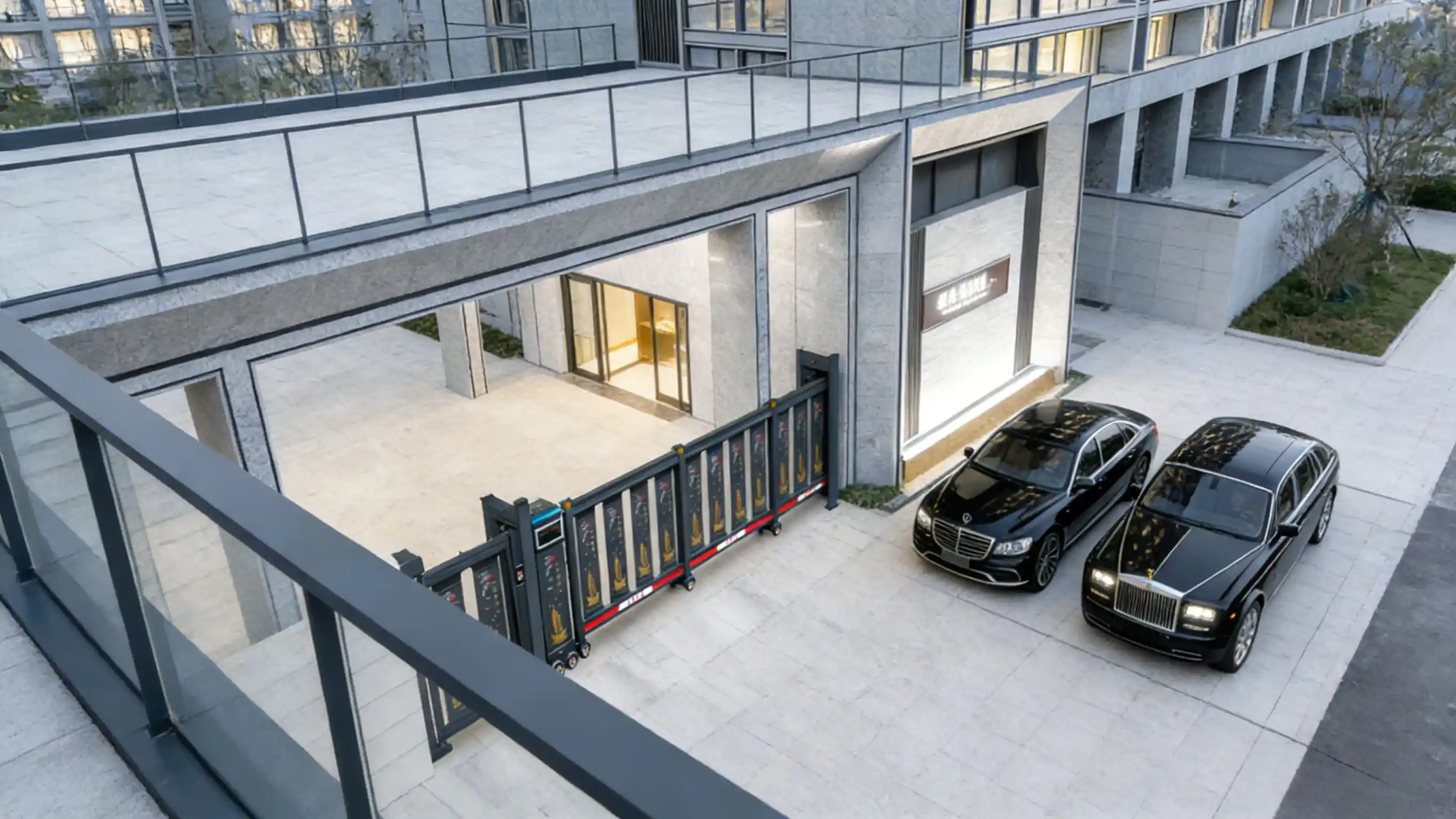 Heavy-Duty Sectional Sliding Automatic Gate for Industrial Facilities