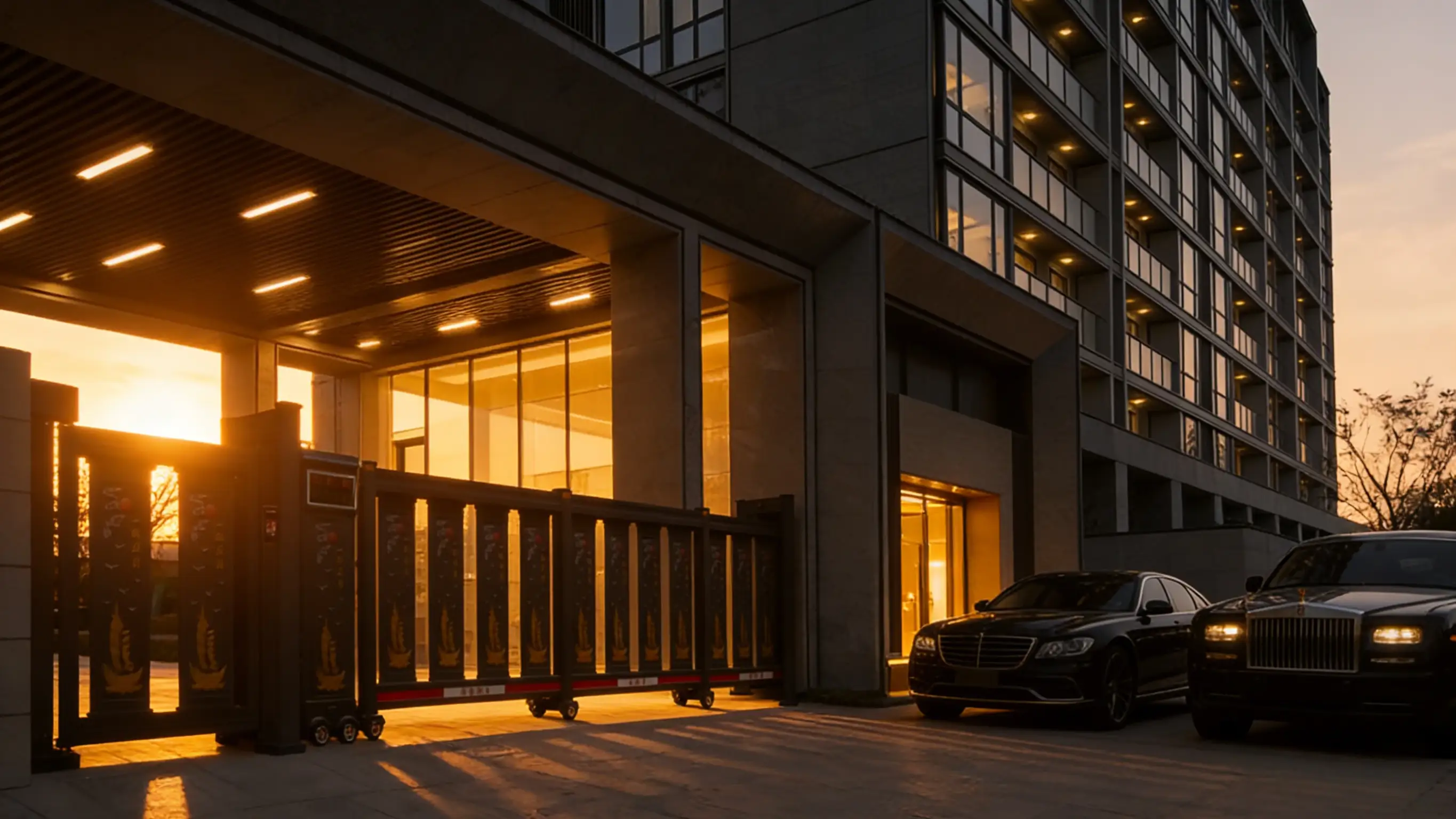 Heavy-Duty Sectional Sliding Automatic Gate for Industrial Facilities