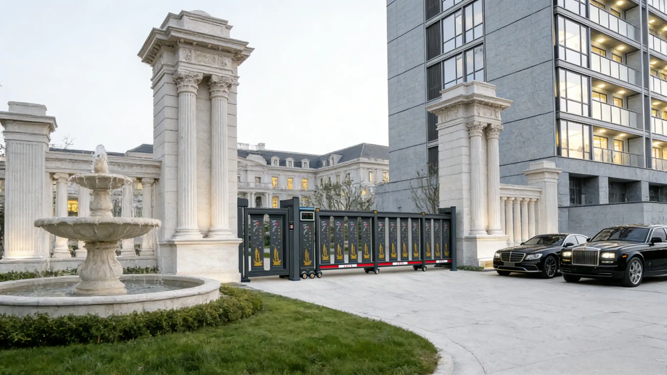 Heavy-Duty Sectional Sliding Automatic Gate for Industrial Facilities