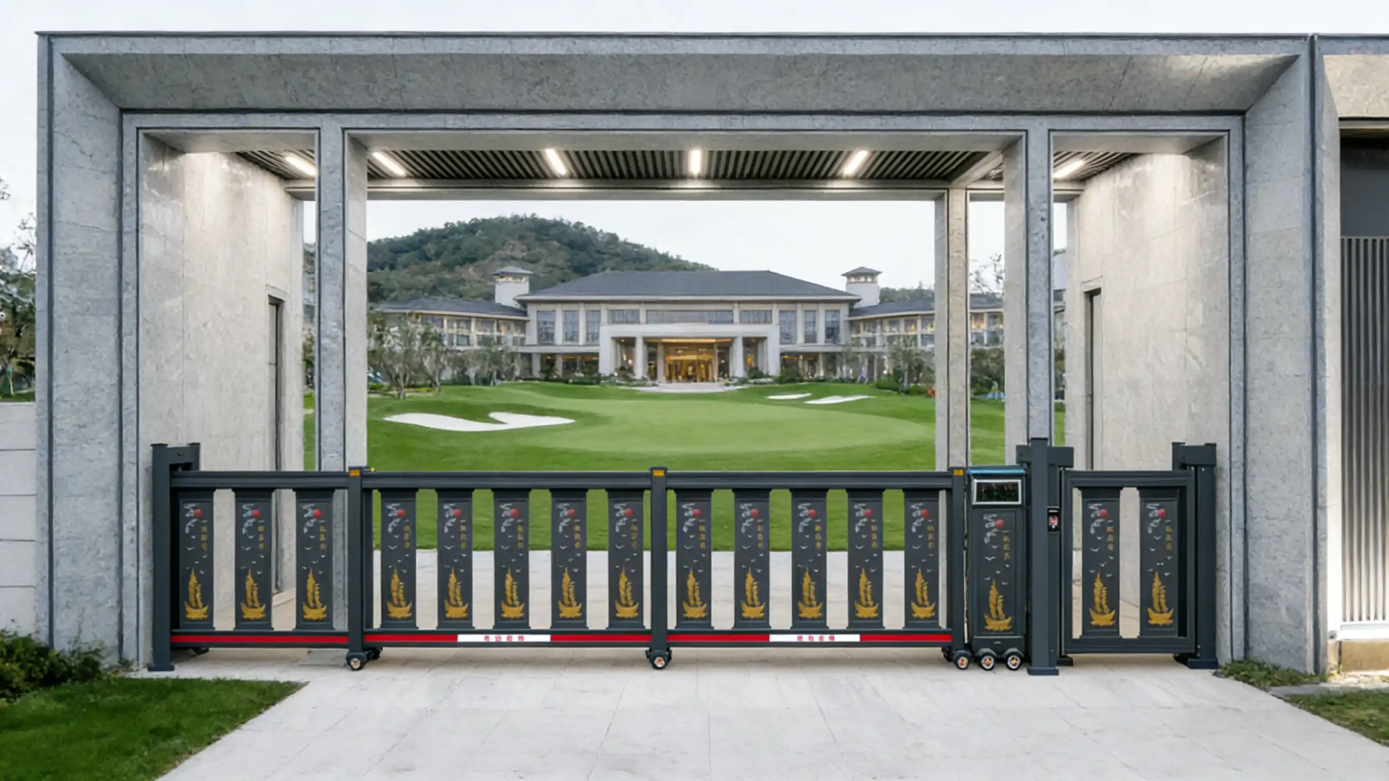 Heavy-Duty Sectional Sliding Automatic Gate for Industrial Facilities