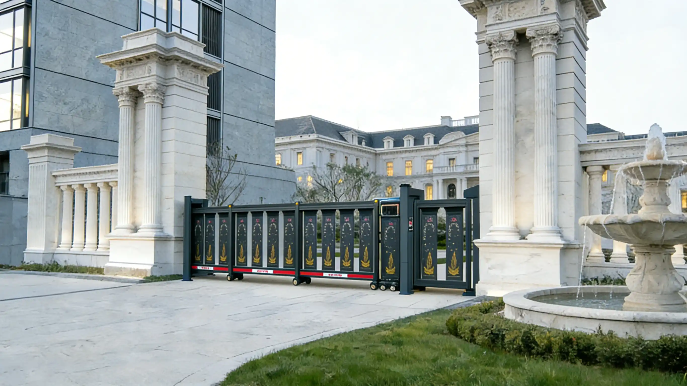 Heavy-Duty Sectional Sliding Automatic Gate for Industrial Facilities