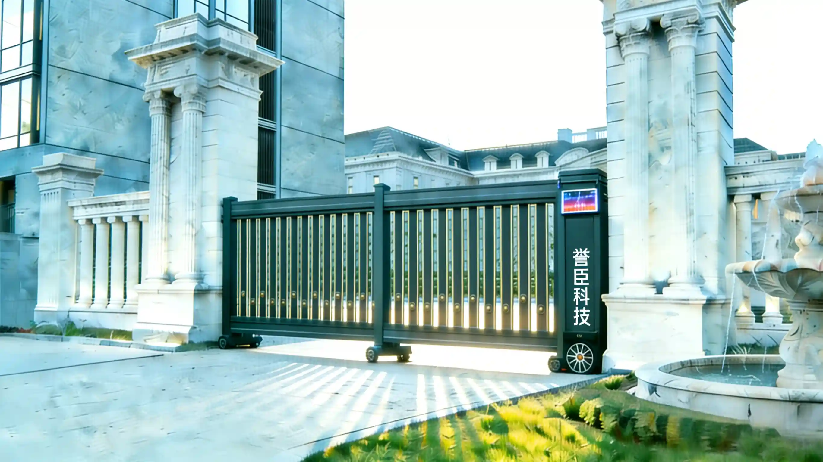 factory-entrance-telescopic-gate